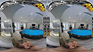 playing billiards with sexy latina milf caitlin bell in virtual reality