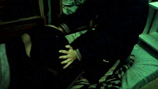 Dark and cold, she begs for a quick fuck