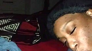 bbw milf enjoys sloppy top with big black cock at night