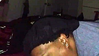 bbw milf enjoys sloppy top with big black cock at night