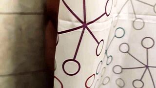Mommy and me: A mature Latina showers with her younger cousin and gets steamy