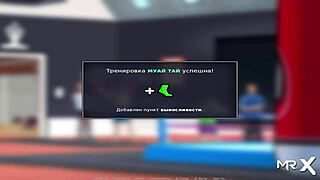 in summertimesaga, a big cucumber fucks a mature woman in the kitchen with blowjob and uncensored hentai action. the scene builds to intense fucking.