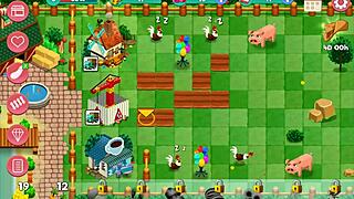 in the nutaku booty farm game, a cute redhead hentai character explores her big ass in fantasy anime