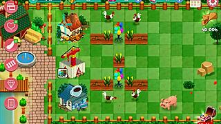 in the nutaku booty farm game, a cute redhead hentai character explores her big ass in fantasy anime