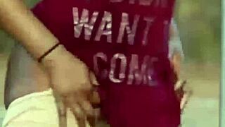 Curvy milf bent over for juicy doggystyle in public spot.