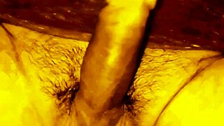 Wife gives raw handjob to husband's dick