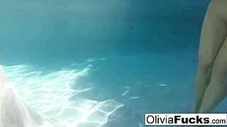 Olivia's Nude Pool Fuck!