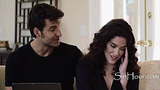 Nerd fixes milf's tech and pounds her big ass hard!