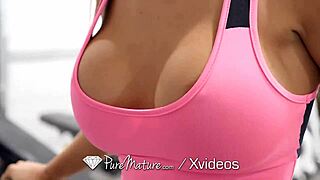 Gym session becomes a real work out for mature woman with big cock