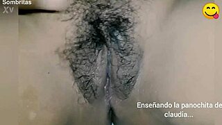 Claudia D Reveals Her Hairy Shemale Vagina