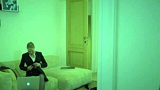 Coming home after a hard day of work, ready to relax.