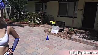 Bubbly Stepsis in Cheer Uniform Gets Her Pussy Pounded