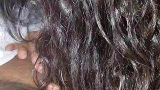 My friend is sucking my dick so deep, choking and gagging on it