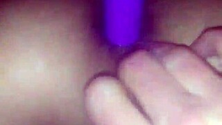 My tight asshole gets drilled hard with a vibrator