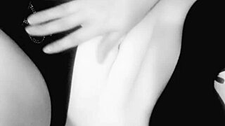 Busty milf reaches orgasm close up