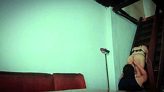 Hot stepsister walks around the house naked