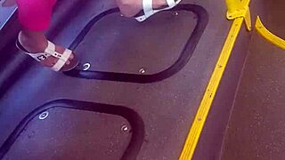 mature feet teased in candid hidden foot play moment