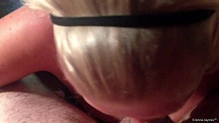 Jenna Jaymes gets deepthroat blowjob in HD while she is a mature mom