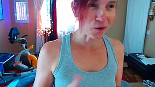 i love watching this sexy redhead stretch her feet during yoga