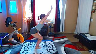 i love watching this sexy redhead stretch her feet during yoga
