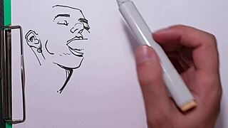 Amateur Painter Draws Erotic Picture Blowjob Girl?