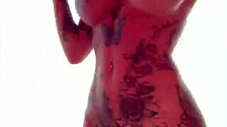 Dancing naked in sauna, milf shows off big tits for amateurs