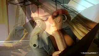 This big tits babe Carly Parker takes a cock in her mouth