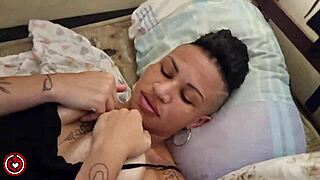 Provoking him leads to pussy fucking and creampie