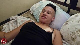 Naughty guy tempting me and he eagerly pleasured my unshaven folds and left creamy finish