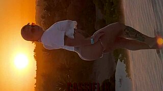 I cought mommy Noel masturbaing outdoor with toys, made her cum so good, blonde latina milf.