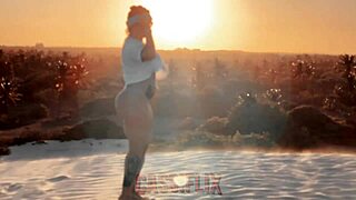 I cought mommy Noel masturbaing outdoor with toys, made her cum so good, blonde latina milf.