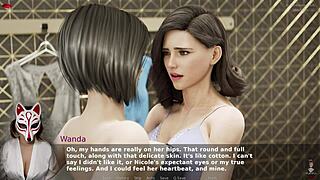 Two asian milfs with big tits get naughty in the changing room during ms denvers game episode nine