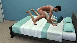 I watch blue-haired prostitute give pussy to stepfather