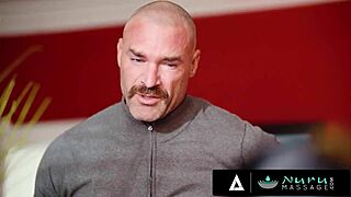 Nuru massage - sexy milf joins hot session