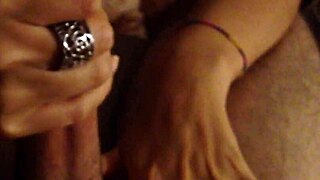 milf says, 'watch my perfect homemade handjob cumshot'