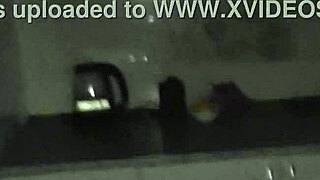 Beautiful red haired girl frightens man on halloween night