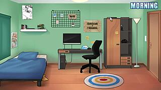 Middle aged woman and her step son have sexual intercourse and other intimate behaviors while doing house hold chores