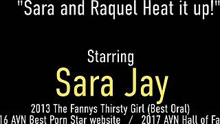 chubby chick miss raquel and busty milf sara jay stuff that muff