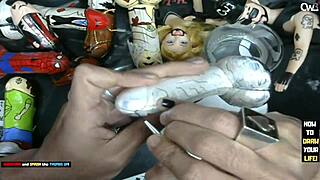 ITS TIME TO FINISH PAINTING THE LITTLE 18+ GREY ALIEN - DILDO ART BUSINESS