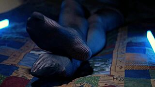 Perfect Toes Peeking Through Sexy Fishnets