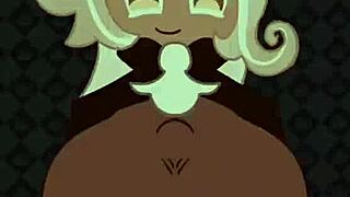 Latte Cookie Titfuck with Sexy Blonde Milf Action