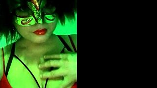 Sexual mature woman with real bust in home video