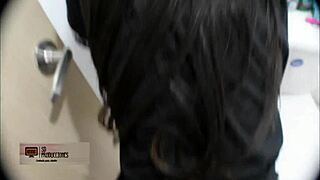Lust for sex, stepmom seduces hubby in the bathroom