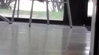 Mature Woman Engages In Shoe Play Activity