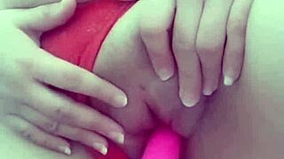 sexy mexican milf latina mom masturbates with fan's toy