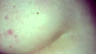 HD porn video with nude older woman facing young man fucking her big butt