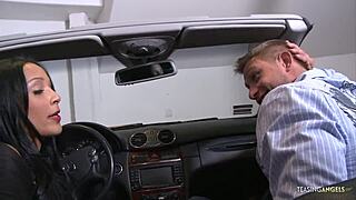 Amazing Hottie Makes Horny Guy Cum On Her Back