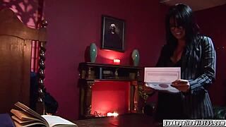 At the end of another busy week at the office what can a hard working head of HR do to get his rocks off but get seduced by the ample bosom and lingerie of his secretary Eva Angelina