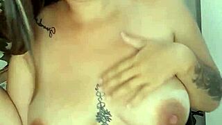 milf masturbates pussy alone at home