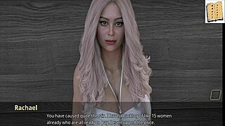 Rachael shows big tits and ass in swimsuit